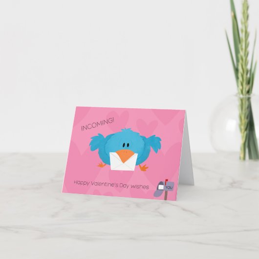 Valentinsvogel Karte (Vorderseite)