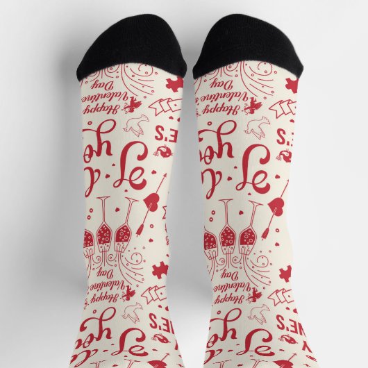 Valentinsymbole Socken (Oben)