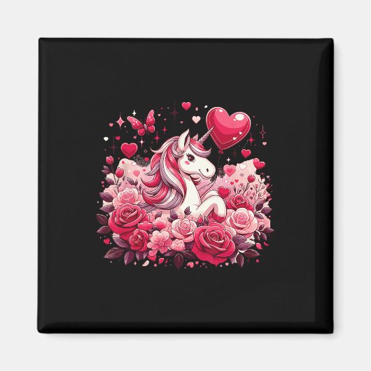 Valentinszauber des Einhorns Magnet (Vorne)
