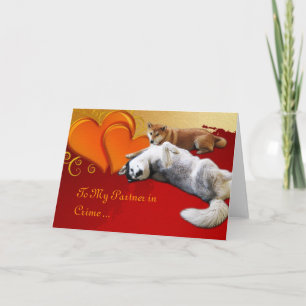Valentintagskarte des Hundes Feiertagskarte