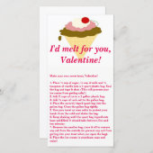 Valentintagskarte für Eiscreme Feiertagskarte (Vorne/Hinten)