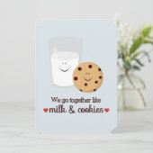 Valentintagskarte für Milch und Cookie Feiertagskarte (Stehend Vorderseite)