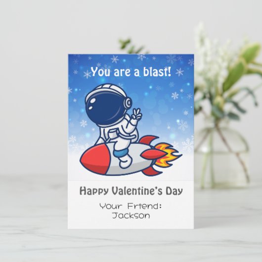 Valentintagskarte im Klassenzimmer (Stehend Vorderseite)