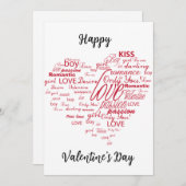 Valentintagskarten Feiertagskarte (Vorne/Hinten)