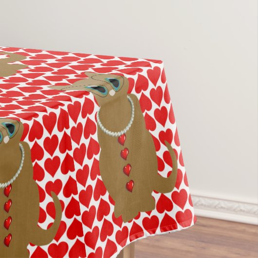 Valentintagskatze Tischdecke (Beispiel)