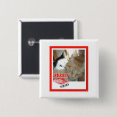 Valentintagskatzen Button (Vorne & Hinten)