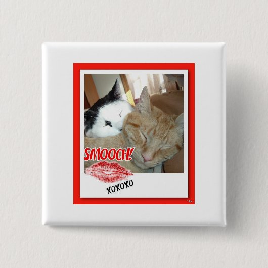 Valentintagskatzen Button (Vorderseite)