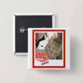 Valentintagskatzen Button (Vorne & Hinten)