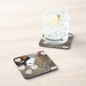 Valentintagskatzen Getränkeuntersetzer (Rechte Seite)