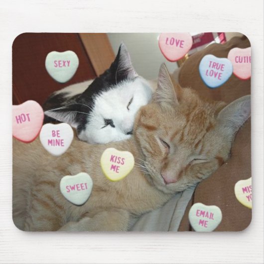 Valentintagskatzen Mousepad (Vorne)
