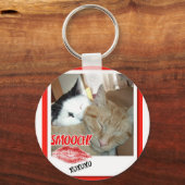 Valentintagskatzen Schlüsselanhänger (Vorderseite)