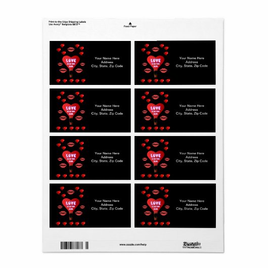 Valentintagsschilder Vintag (Vorne)