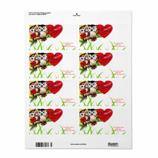 Valentintagsschilder Vintag (Vorne)