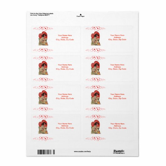 Valentintagsschilder Vintag (Vorne)