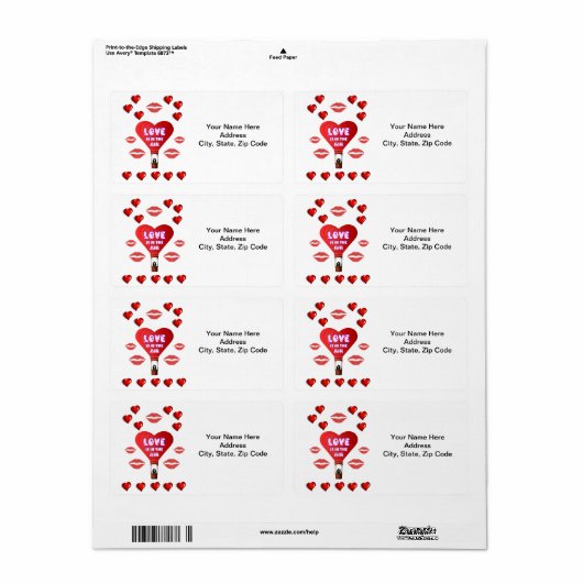 Valentintagsschilder Vintag (Vorne)