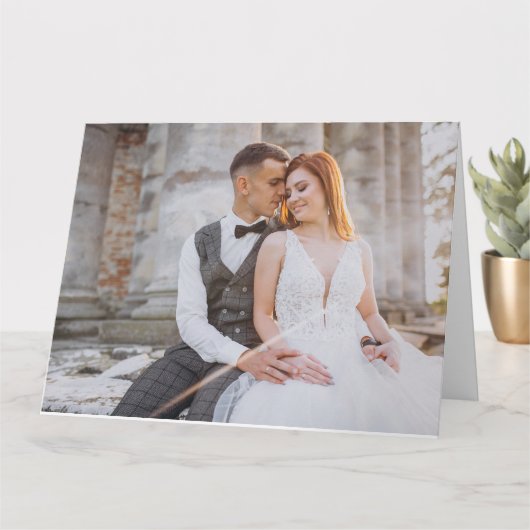 Valentintext und benutzerdefiniertes Foto Karte (Kleine Pflanze)