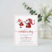 Valentintypografie und Gnome Dankeskarte (Stehend Vorderseite)