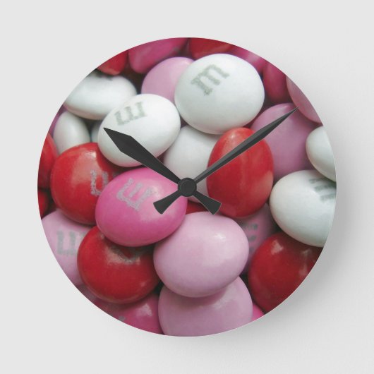 Valentinus Candy Runde Wanduhr (Vorderseite)
