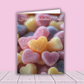 Valentinus Gruß in rosa Herzform Karte