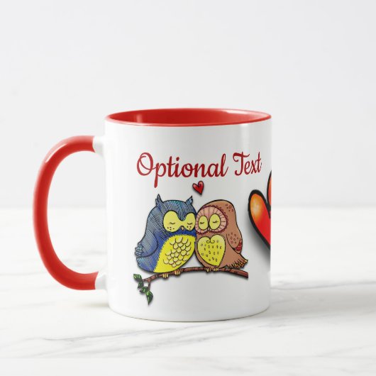 Valentinus Owls Couple Tasse (Links)