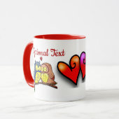 Valentinus Owls Couple Tasse (Vorderseite Links)