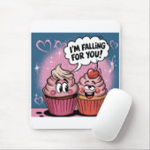 Valentinus rosa Cupcake Mousepad (Mit Mouse)