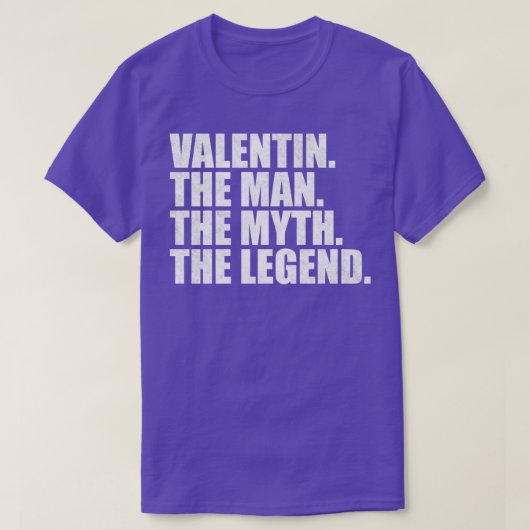 ValentinValentin Name Valentin Vorname T-Shirt (Design vorne)