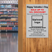 Valentinverkauf auf grauem Foto