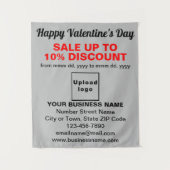 Valentinverkauf im Geschäft auf grauem Tapisserie Wandteppich (Vorderseite)