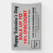 Valentinverkauf im Geschäft mit grauem Rechteck Banner (Vertikal)