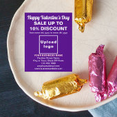 Valentinverkauf im Geschäftsverkehr - Lila Flyer