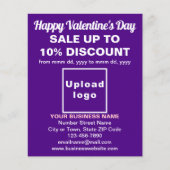 Valentinverkauf im Geschäftsverkehr - Lila Flyer (Vorne)