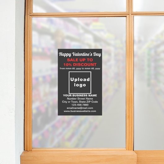 Valentinverkauf im Geschäftsverkehr mit Schwarzpap Fotodruck