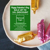 Valentinverkauf im Unternehmen im grünen Flyer