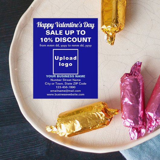 Valentinverkauf in Blauer Flyer