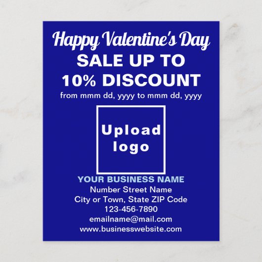 Valentinverkauf in Blauer Flyer (Vorne)