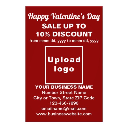 Valentinverkauf in der Wirtschaft - Rotes Foto (Vorne)