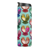 Valentinvögel in der Liebe Thermosbecher (Nach rechts gedreht)