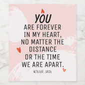 Valentinweinetikett, individuelles Weinetikett, Weinetikett (Einzelnes Label)