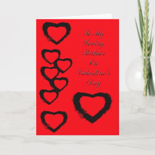 Valentne's Card For Partner Feiertagskarte (Vorderseite)