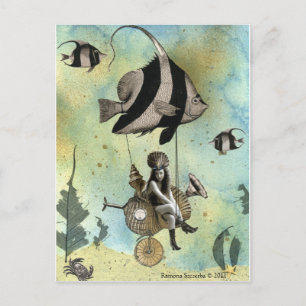 Valenzia & ihr Angelfish Racer Postkarte