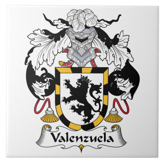 Valenzuela-Familienwappen Fliese (Vorderseite)