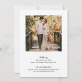 Valeria Modern Black Script Wedding mit UAWG Einladung (Rückseite)