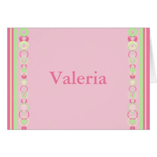 Valeria Pink Modern Circles Card