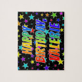 "VALERIE" First Name, Fun "HAPPY BIRTHDAY" Puzzle (Vertikal)
