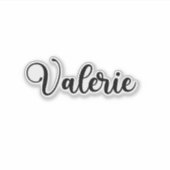 Valerie Name - Handgeschriebene Kalligrafie Aufkleber (Vorderseite)
