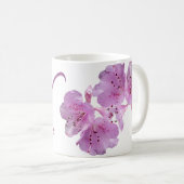 Valerie Name Rosa Blütenrosa Blütenboho Spaß Kaffeetasse (VorderseiteRechts)