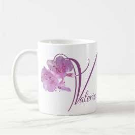 Valerie Name Rosa Blütenrosa Blütenboho Spaß Kaffeetasse