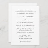 Valerie Traditionelle Hochzeit Einladung (Vorne/Hinten)