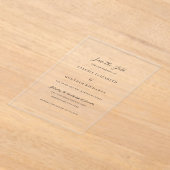 Valerie Traditionelle Hochzeit speichern das Datum Acryleinladungen (Ablage )